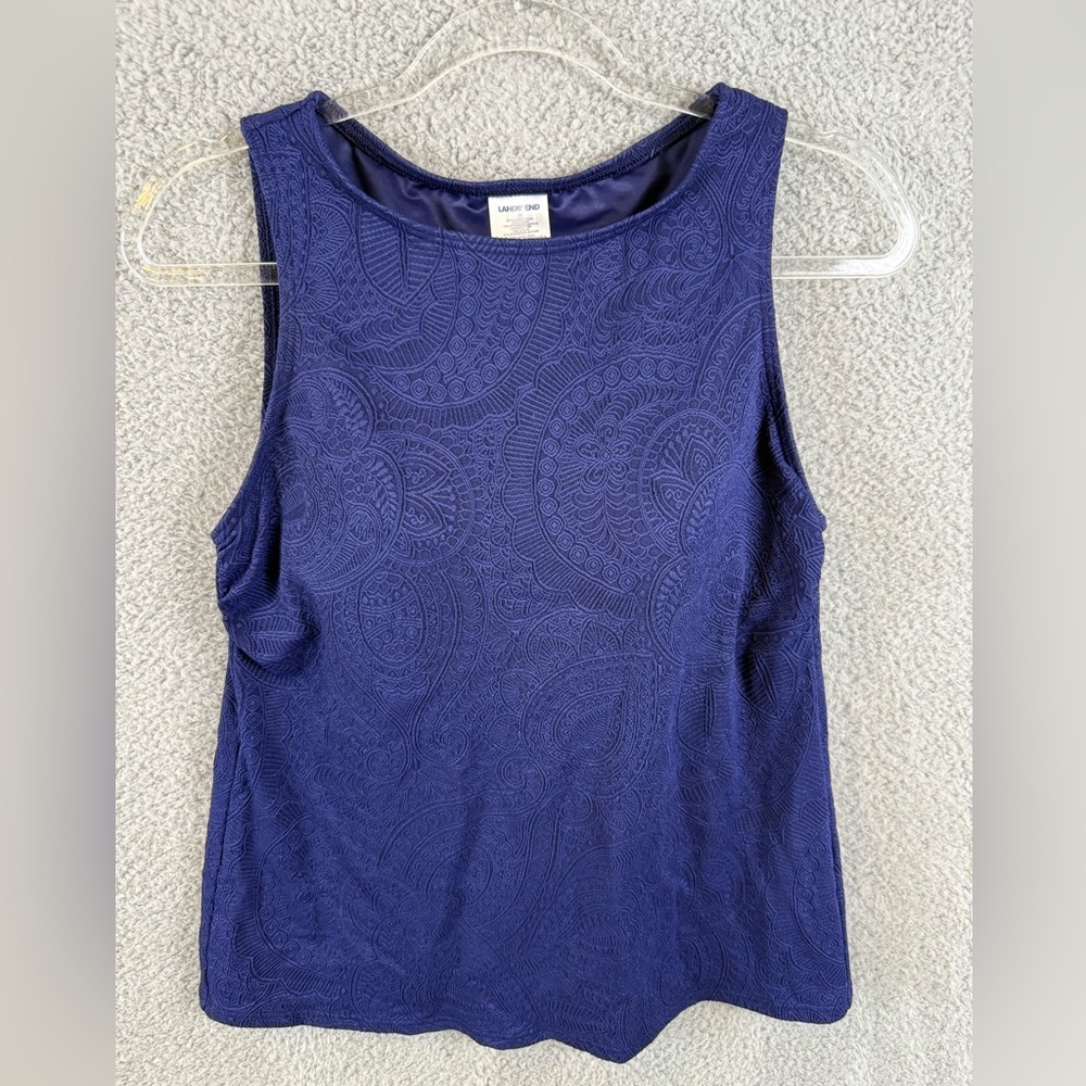 Lands' End Navy Blue Tankini top